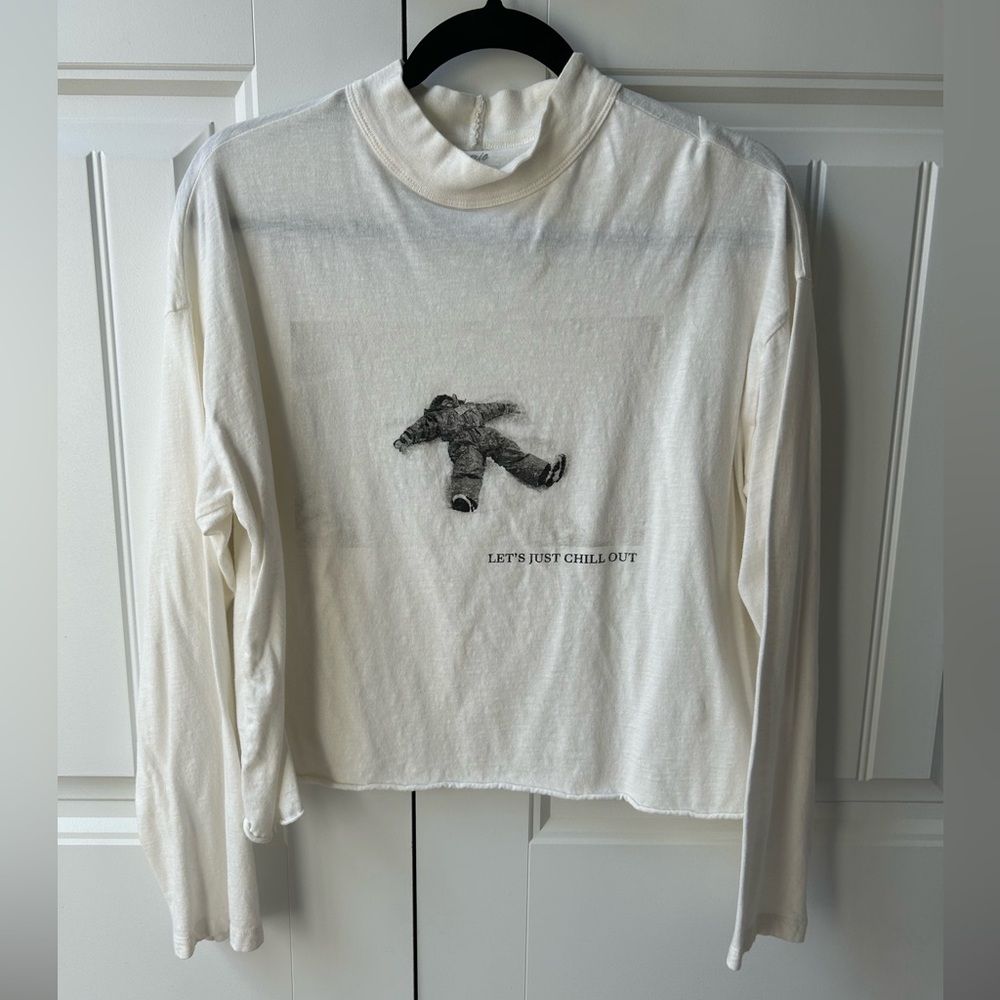Aerie mock neck graphic tee
